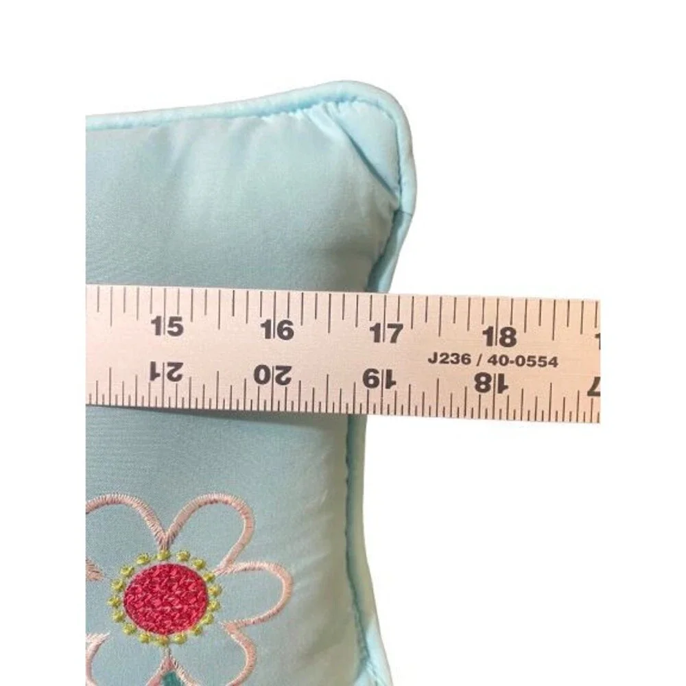 Decorative Pillow Embroidered Floral Accent Throw Pillow Home Decor